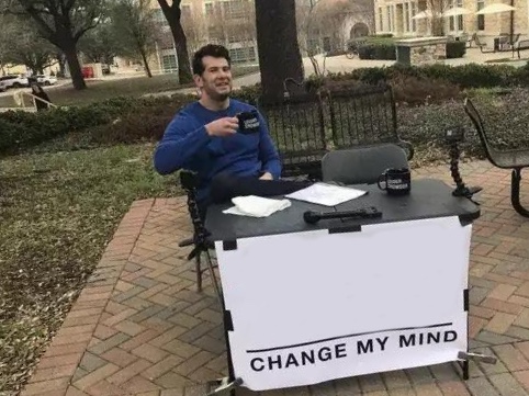 Change My Mind meme about MaryRuth Organics