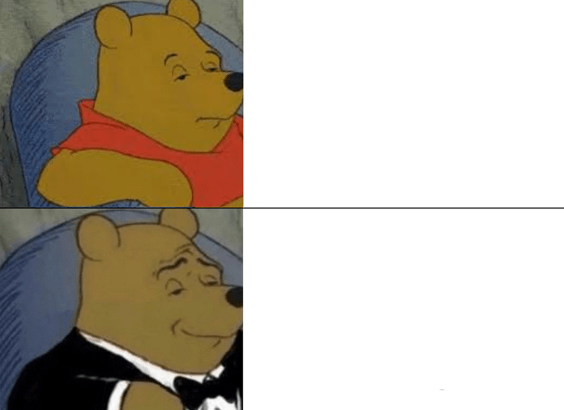 Tuxedo Winnie The Pooh meme about MaryRuth Organics