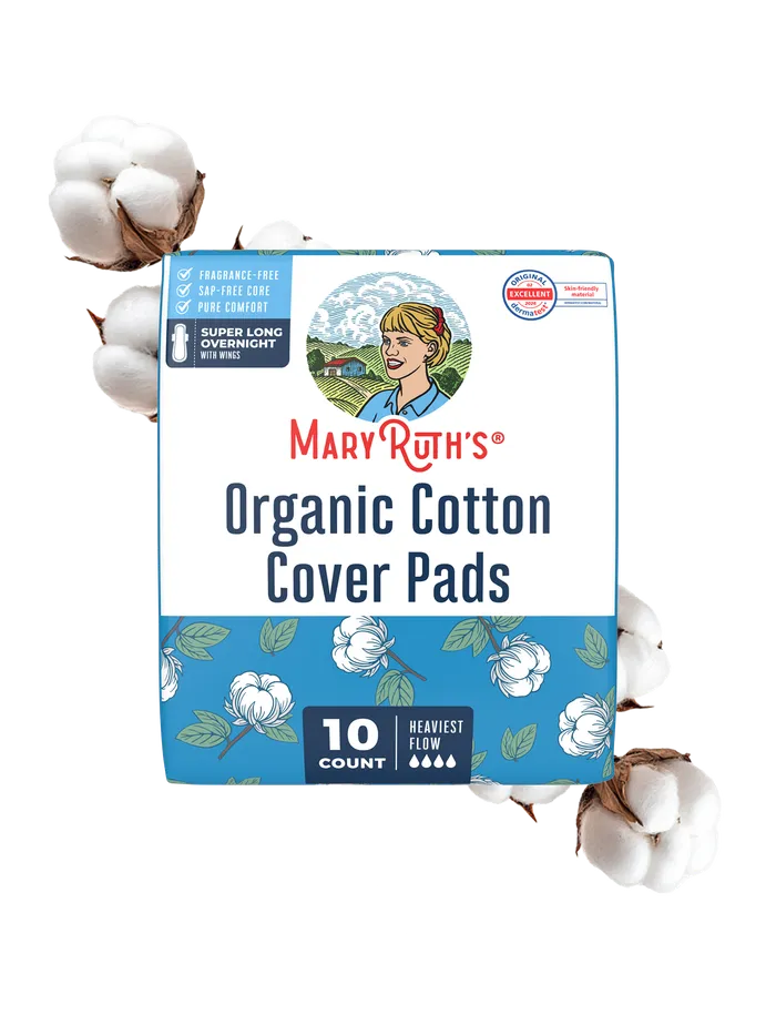 Organic Cotton Cover Pads (Super Long Overnight) box