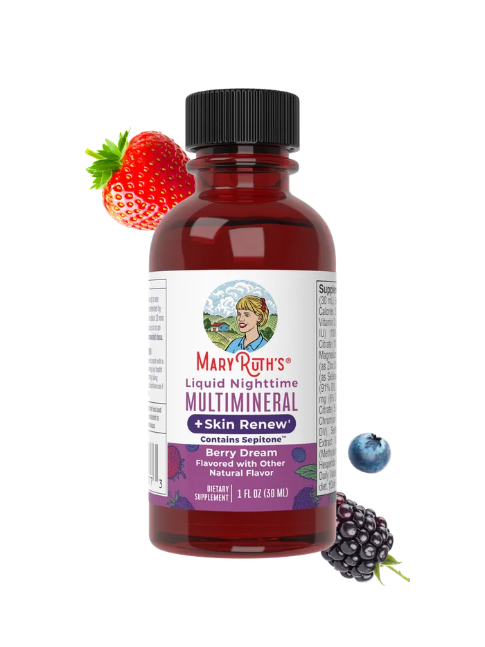 Liquid Nighttime Multimineral + Skin Renew Travel Pack bottle